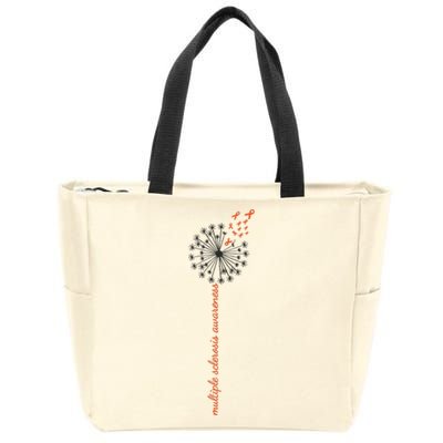 Multiple Sclerosis Dandelion MS Awareness Zip Tote Bag