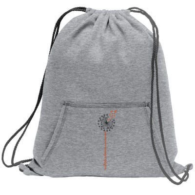 Multiple Sclerosis Dandelion MS Awareness Sweatshirt Cinch Pack Bag