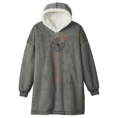 Multiple Sclerosis Dandelion MS Awareness Hooded Wearable Blanket