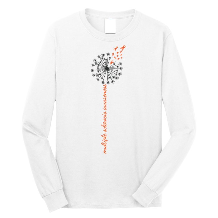 Multiple Sclerosis Dandelion MS Awareness Long Sleeve Shirt
