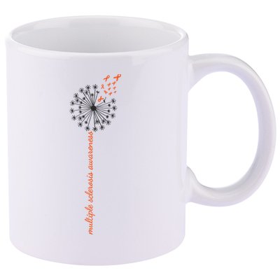 Multiple Sclerosis Dandelion MS Awareness 11oz C Handle Ceramic Mug