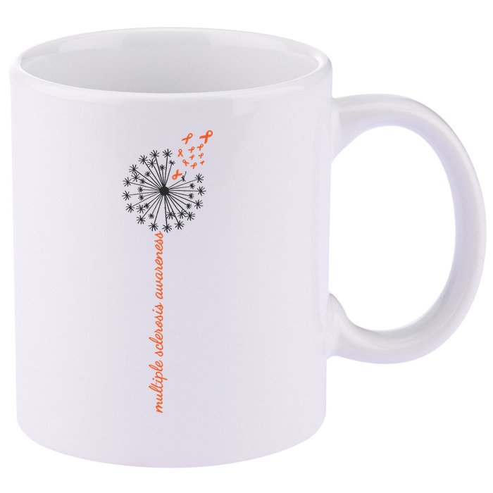 Multiple Sclerosis Dandelion MS Awareness 11oz C Handle Ceramic Mug
