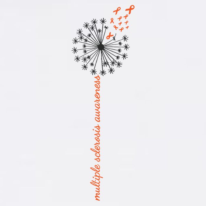 Multiple Sclerosis Dandelion MS Awareness Knit Cap Winter Beanie