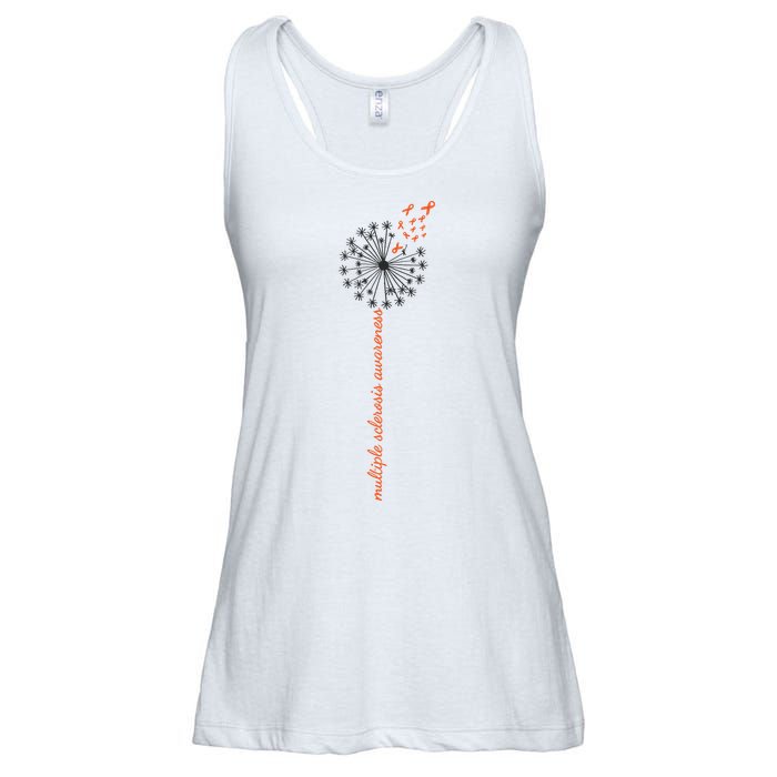 Multiple Sclerosis Dandelion MS Awareness Ladies Essential Flowy Tank