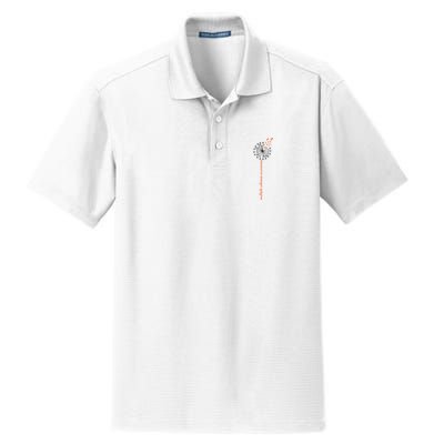 Multiple Sclerosis Dandelion MS Awareness Dry Zone Grid Polo