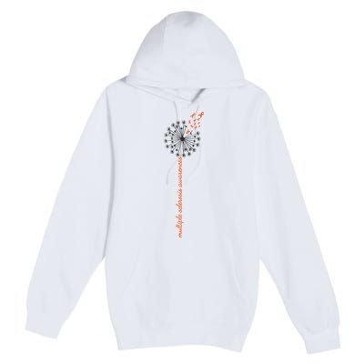 Multiple Sclerosis Dandelion MS Awareness Premium Pullover Hoodie