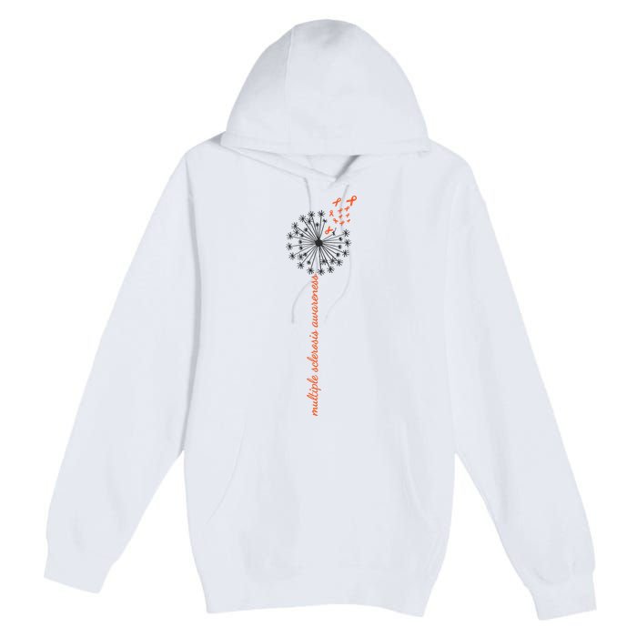 Multiple Sclerosis Dandelion MS Awareness Premium Pullover Hoodie