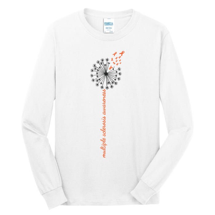 Multiple Sclerosis Dandelion MS Awareness Tall Long Sleeve T-Shirt