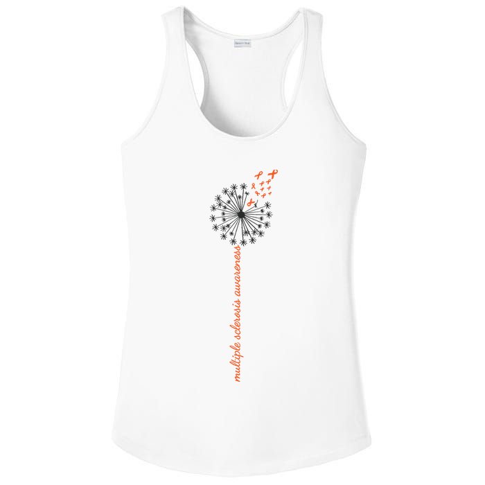 Multiple Sclerosis Dandelion MS Awareness Ladies PosiCharge Competitor Racerback Tank