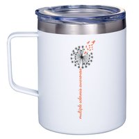 Multiple Sclerosis Dandelion MS Awareness 12oz Stainless Steel Coffee Mug