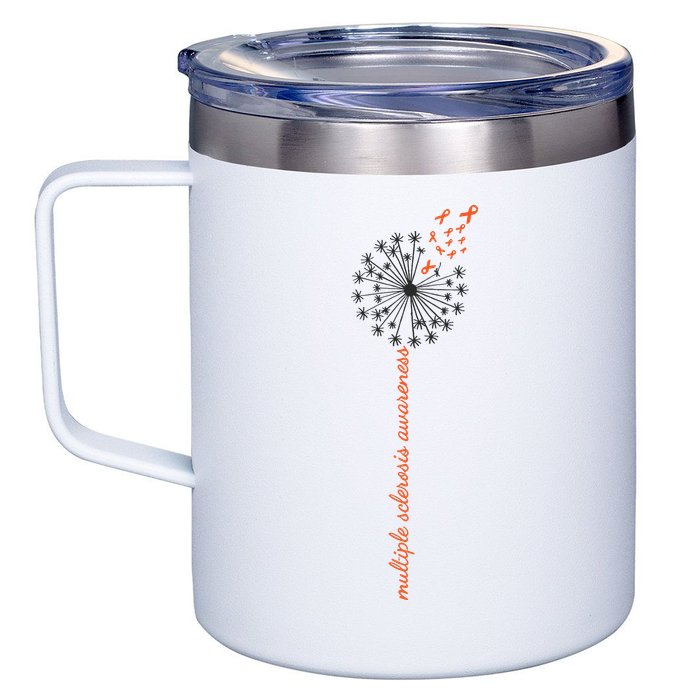 Multiple Sclerosis Dandelion MS Awareness 12oz Stainless Steel Coffee Mug