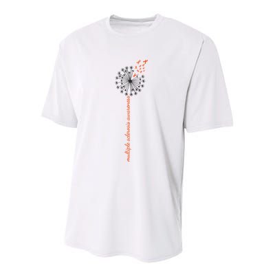 Multiple Sclerosis Dandelion MS Awareness Youth Performance Sprint T-Shirt