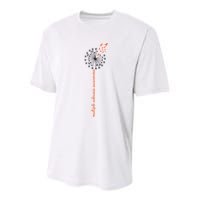 Multiple Sclerosis Dandelion MS Awareness Youth Performance Sprint T-Shirt