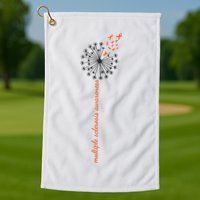 Multiple Sclerosis Dandelion MS Awareness Golf Towel