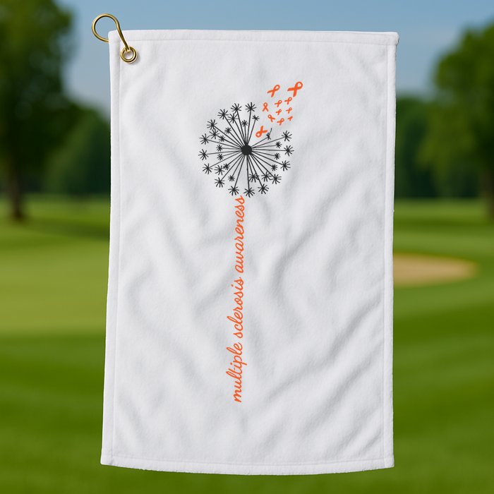 Multiple Sclerosis Dandelion MS Awareness Golf Towel