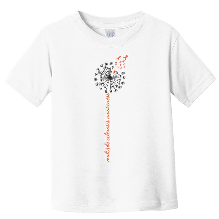 Multiple Sclerosis Dandelion MS Awareness Toddler T-Shirt