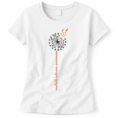 Multiple Sclerosis Dandelion MS Awareness Womens T-Shirt