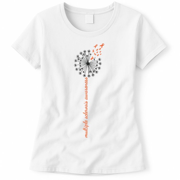 Multiple Sclerosis Dandelion MS Awareness Womens T-Shirt