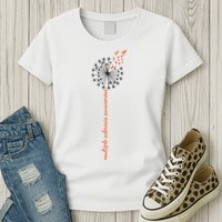 Multiple Sclerosis Dandelion MS Awareness Womens T-Shirt