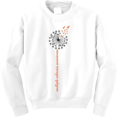Multiple Sclerosis Dandelion MS Awareness Kids Sweatshirt