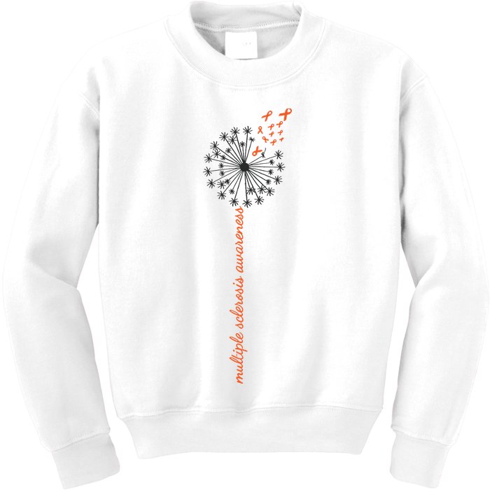 Multiple Sclerosis Dandelion MS Awareness Kids Sweatshirt