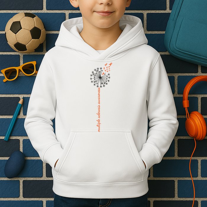 Multiple Sclerosis Dandelion MS Awareness Kids Hoodie