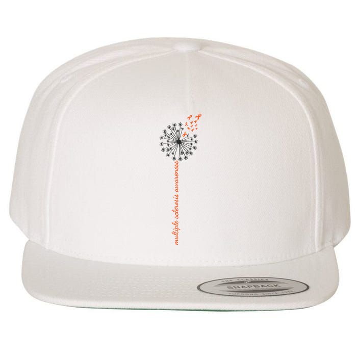 Multiple Sclerosis Dandelion MS Awareness Wool Snapback Cap
