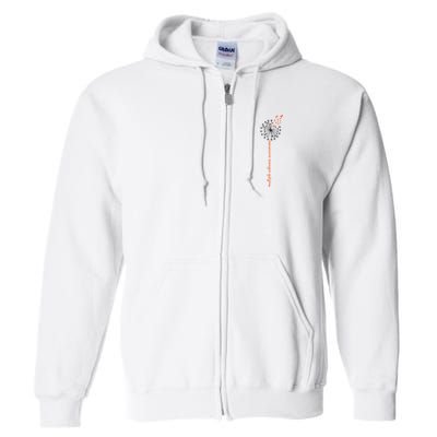 Multiple Sclerosis Dandelion MS Awareness Full Zip Hoodie