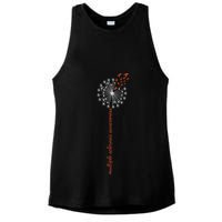 Multiple Sclerosis Dandelion MS Awareness Ladies PosiCharge Tri-Blend Wicking Tank