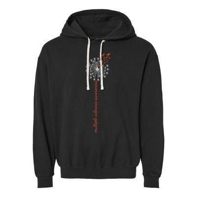 Multiple Sclerosis Dandelion MS Awareness Garment-Dyed Fleece Hoodie