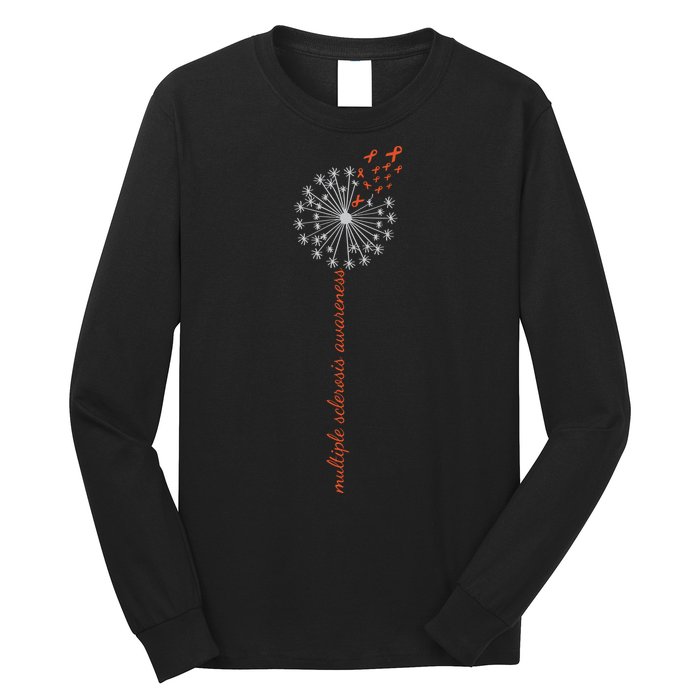Multiple Sclerosis Dandelion MS Awareness Long Sleeve Shirt