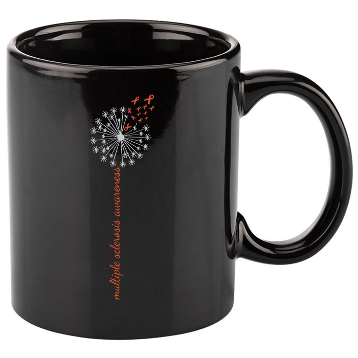 Multiple Sclerosis Dandelion MS Awareness 11oz C Handle Ceramic Mug