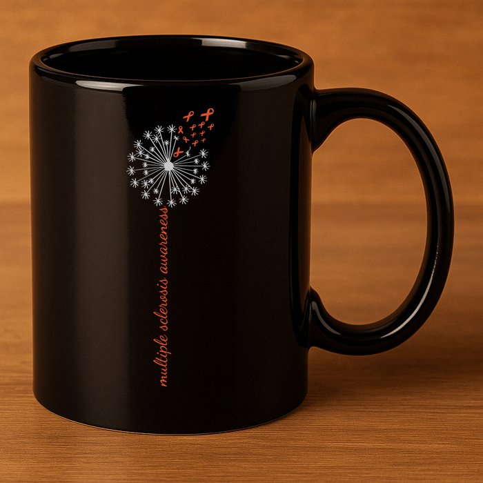 Multiple Sclerosis Dandelion MS Awareness 11oz C Handle Ceramic Mug