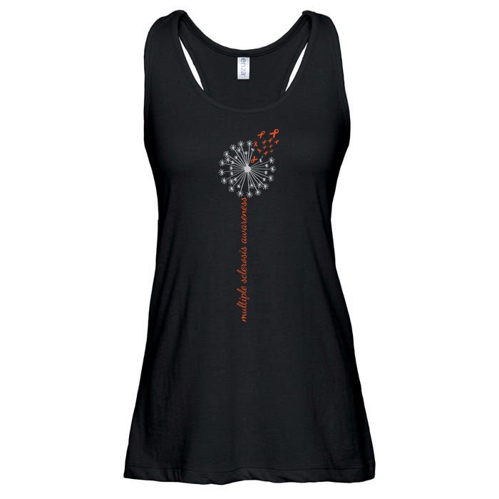 Multiple Sclerosis Dandelion MS Awareness Ladies Essential Flowy Tank