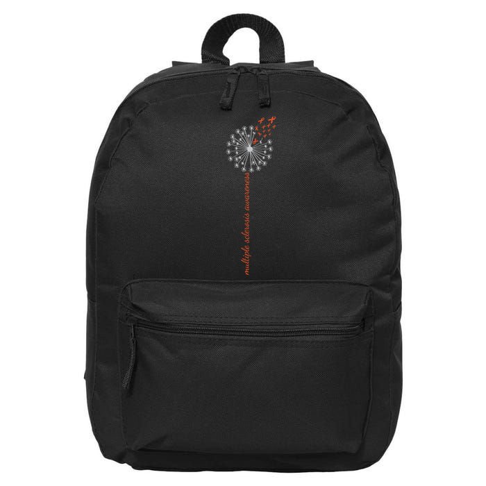 Multiple Sclerosis Dandelion MS Awareness 16 in Basic Backpack
