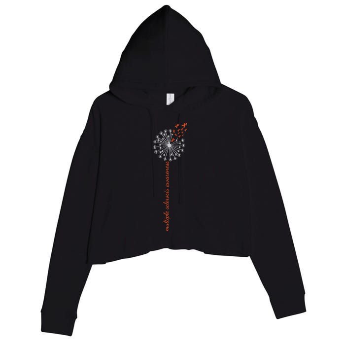 Multiple Sclerosis Dandelion MS Awareness Crop Fleece Hoodie