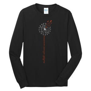 Multiple Sclerosis Dandelion MS Awareness Tall Long Sleeve T-Shirt