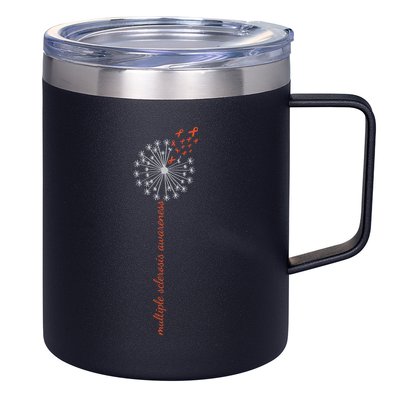 Multiple Sclerosis Dandelion MS Awareness 12oz Stainless Steel Coffee Mug