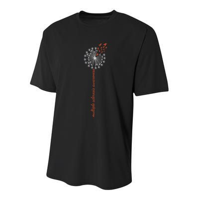 Multiple Sclerosis Dandelion MS Awareness Youth Performance Sprint T-Shirt
