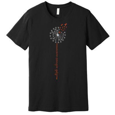 Multiple Sclerosis Dandelion MS Awareness Premium T-Shirt