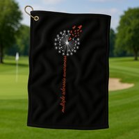 Multiple Sclerosis Dandelion MS Awareness Golf Towel
