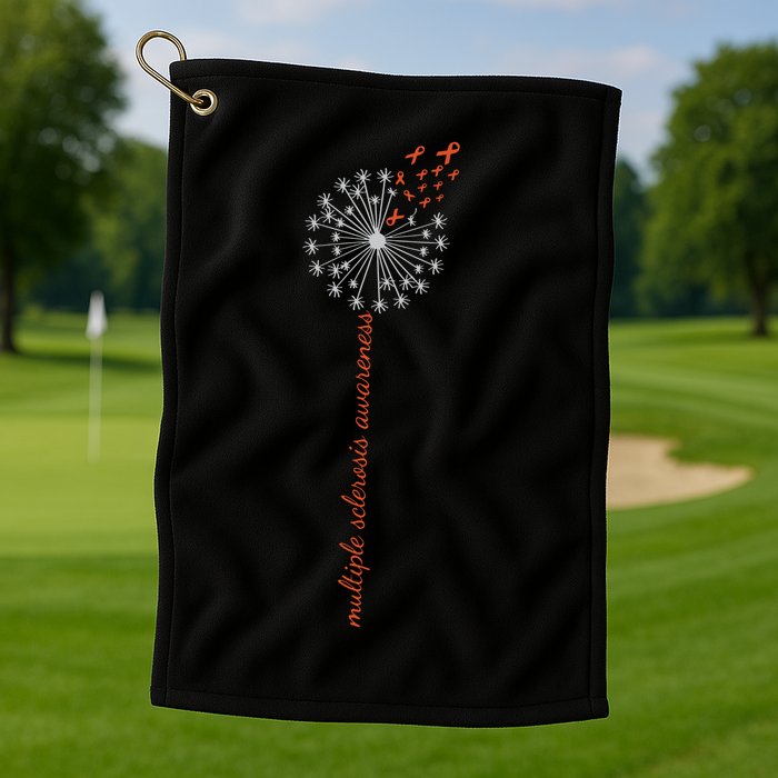 Multiple Sclerosis Dandelion MS Awareness Golf Towel