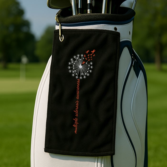 Multiple Sclerosis Dandelion MS Awareness Golf Towel