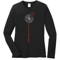 Multiple Sclerosis Dandelion MS Awareness Ladies Long Sleeve Shirt