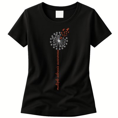 Multiple Sclerosis Dandelion MS Awareness Womens T-Shirt