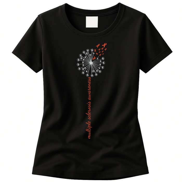 Multiple Sclerosis Dandelion MS Awareness Womens T-Shirt