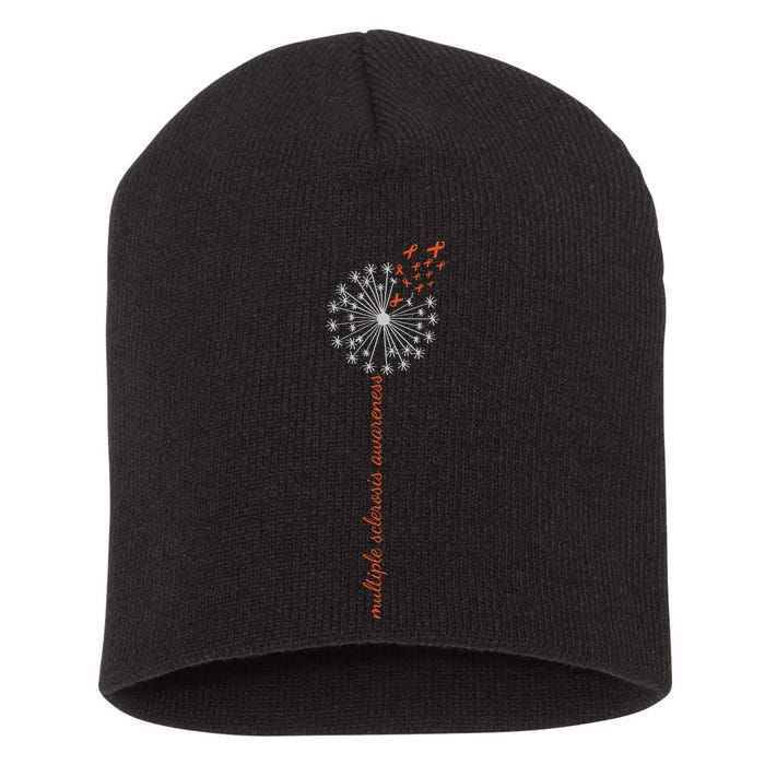 Multiple Sclerosis Dandelion MS Awareness Short Acrylic Beanie
