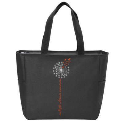 Multiple Sclerosis Dandelion MS Awareness Zip Tote Bag