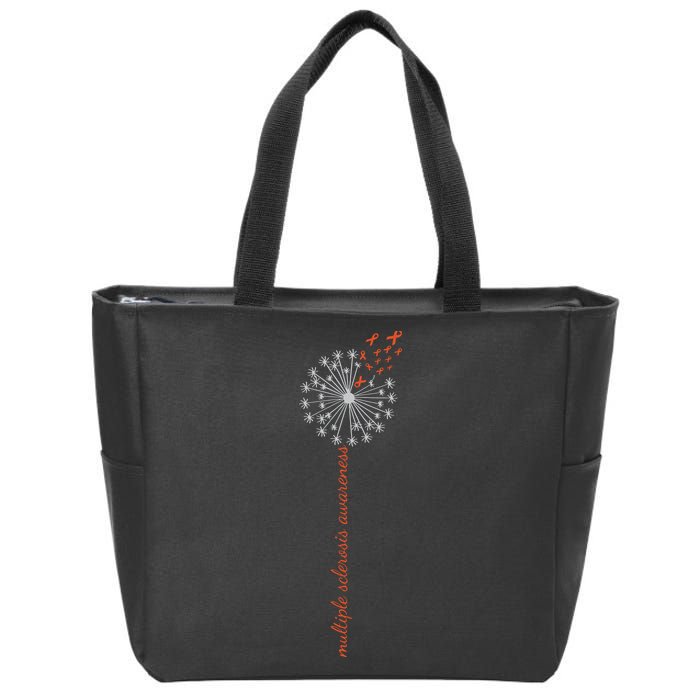 Multiple Sclerosis Dandelion MS Awareness Zip Tote Bag