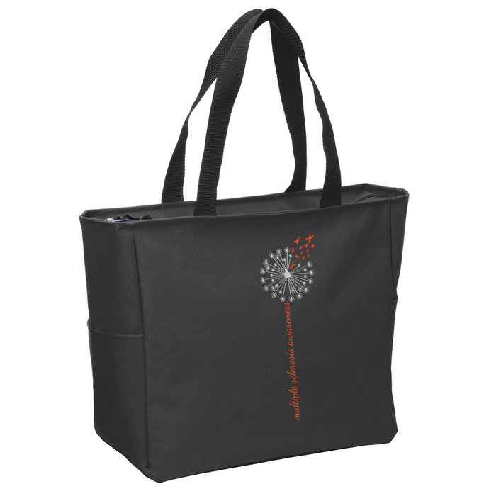 Multiple Sclerosis Dandelion MS Awareness Zip Tote Bag